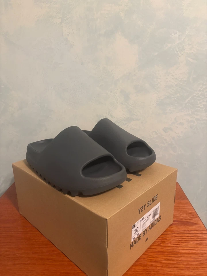 Adidas Yeezy Slide Gris Pizarra (Hombre Tallas 6-13) Envío Rápido GRATIS | ID2350 Foto 3 de 3