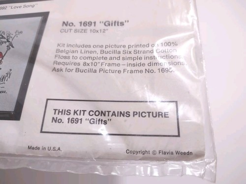 Bucilla Flavia Collection Of Creative Needlecraft Kit 1691 Gifts Vintage Crewel - Picture 6 of 11