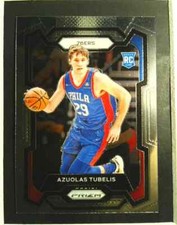 #283 Azuolas Tubelis RC 2023-24 Panini Prizm Base Philadelphia 76ers