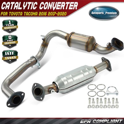 2Pcs Rear Side Catalytic Converter for Toyota Tacoma 2016 2017-2020 V6