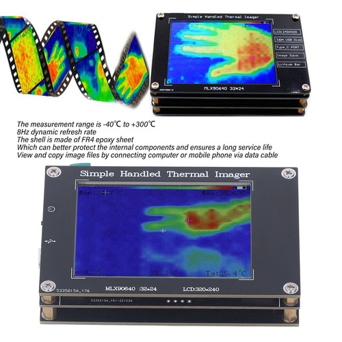 Caméra thermique infrarouge portable écran 3,2 pouces imageur thermique 7 en 1