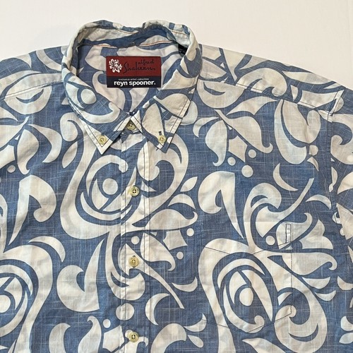 Reyn Spooner XL Alfred Shaheen Pareau Tailored Fit Hawaiian Aloha Shirt