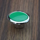 KÜCHENGRIFF MÖBELKNOPF GRIFF PULL NEW GRÜN/CHROME KOMBINATION NEU inkl.Schrauben