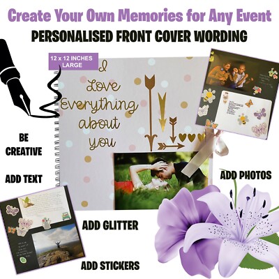 LARGE Personalised Love You Everything Album Memory Scrap Book Memories Photos
