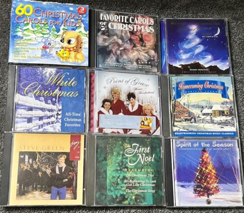 Christmas CD Lot Of 9 Christmas Holiday Music Albums 60 Carols Of Kids 11 Discs! - Picture 1 of 24