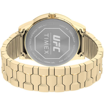 Timex Men's Watch UFC Legend Black Dial Yellow Gold Expansion