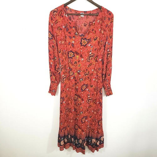 Floral Long Sleeve Maxi Dress Size 