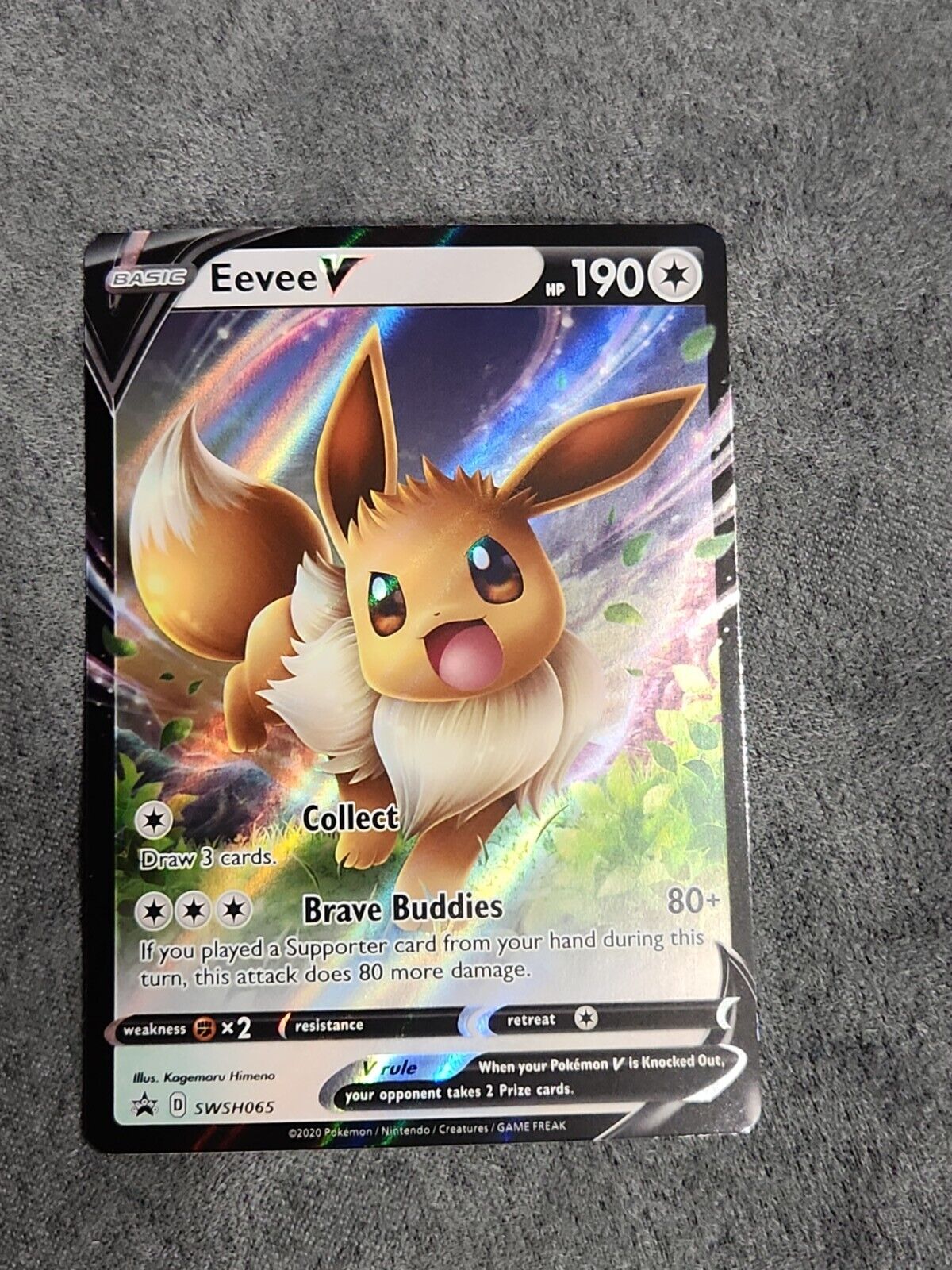 Eevee V - SWSH065 - Ultra Rare Promo Pokemon Card Cute - NM