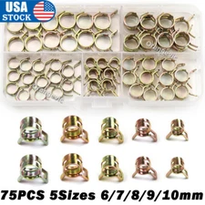 75X Spring Fuel Water Line Hose Pipe Air Tube Fastener Clamps Clip 6/7/8/9/10mm