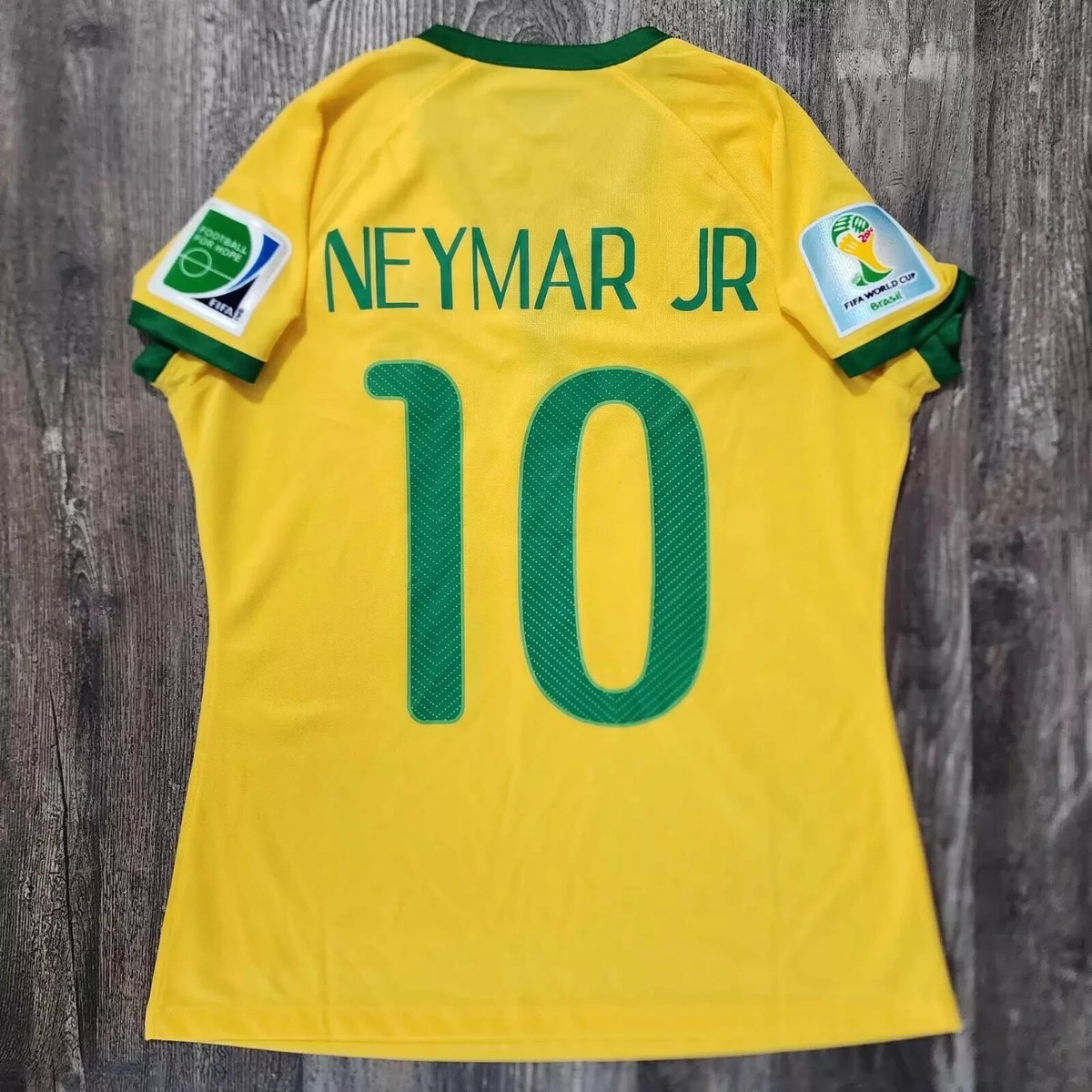 2014 Nike Brazil Home Soccer Jersey Neymar Junior Women L World