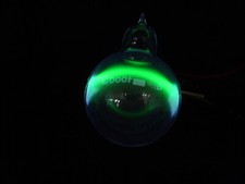 Bola de plasma HF 130 mm vidrio de borosilicato Geissler tubo xenón verde Lutz Neumann