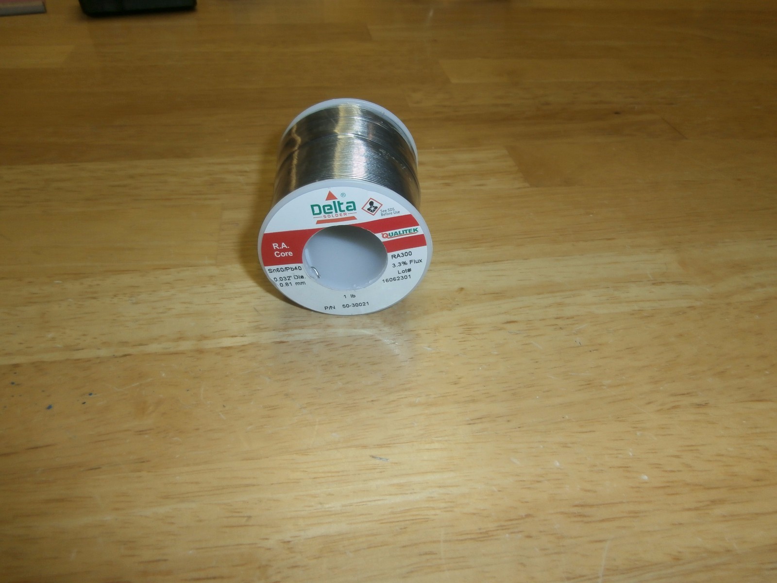 Lot Of 5 Qualitek Rosin Core Solder Pockets – 60/40 Tin/Lead, RA300 Flux, .032