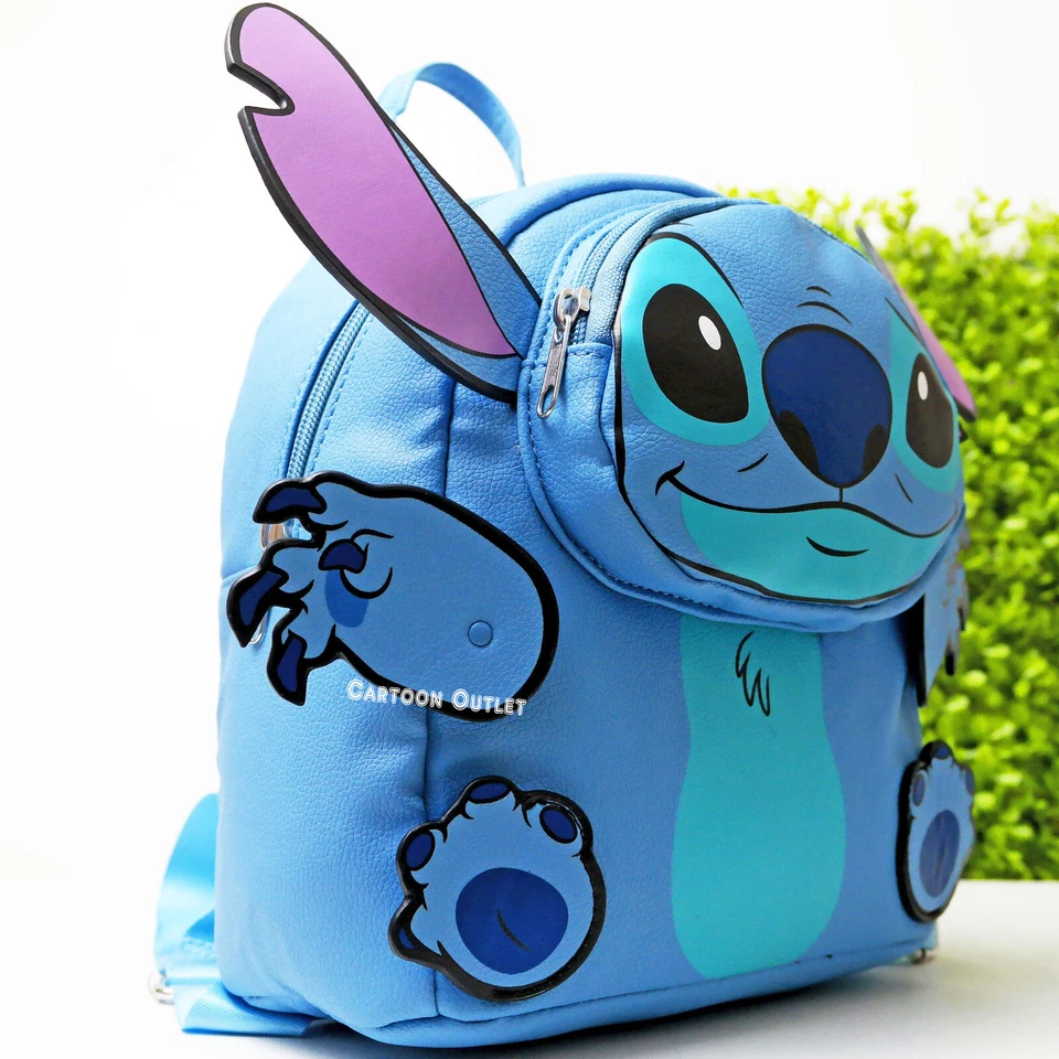 Disney Lilo and Stitch Mini Mochila Imitación Deluxe Bolso de Mano Cartera 10" Tendencia Foto 3 de 4
