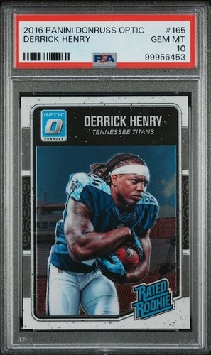 2016 Donruss Optic Rated Rookie #165 Derrick Henry - PSA 10 GEM MINT ...