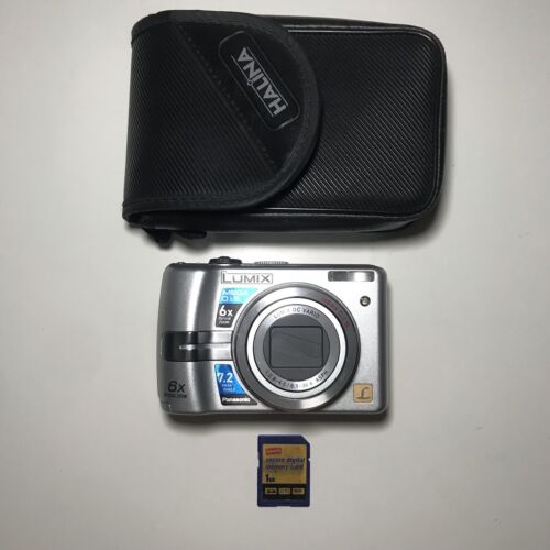 Panasonic Lumix DMC-LZ7 7.2 MP 6x Zoom Compact Camera + SD Card, Camera Case