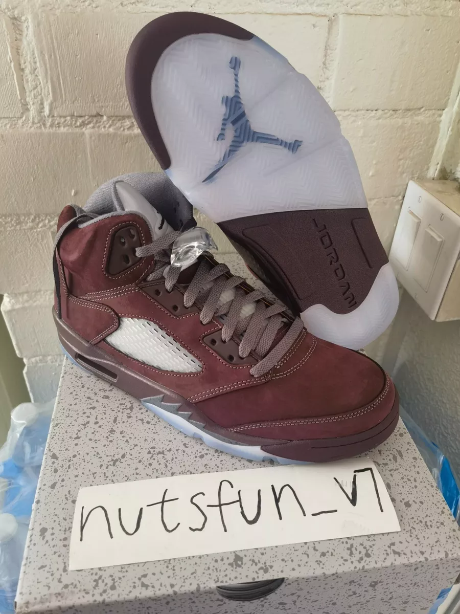 Nike Air Jordan 5 Retro Shoes Burgundy 2023 DZ4131-600 Men Sz 8-13