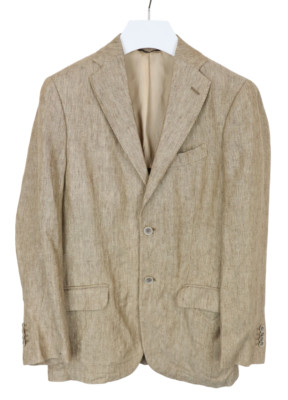 Massimo Dutti Extrafine Linen Blazer Mens (UK) 36 Herringbone Half Lined