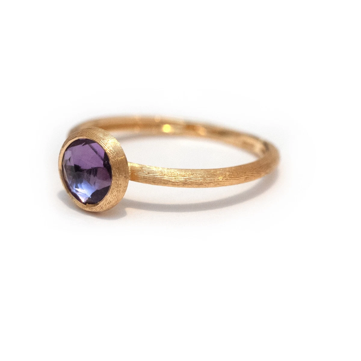 New Marco Bicego Jaipur Color 18K Yellow Gold Amethyst Stackable