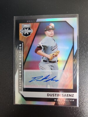 2021 Panini Elite Extra Edition Dustin Saenz RC Auto Prime Number B Parallel #47
