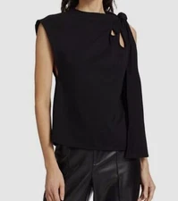 $435 JW Anderson Women's Black Knit Asymmetric Tank Top Size 8 UK / 4 US