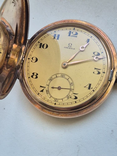OMEGA Taschenuhr, cal.40,6 S 3 Deckel Gehäuse vergoldet, tadelloser Zustand
