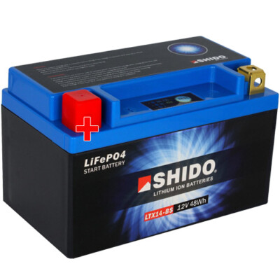 Batterie für BMW K 1200 S ABS K12S/K40 2008 Shido Lithium LTX14-BS / YTX14-BS