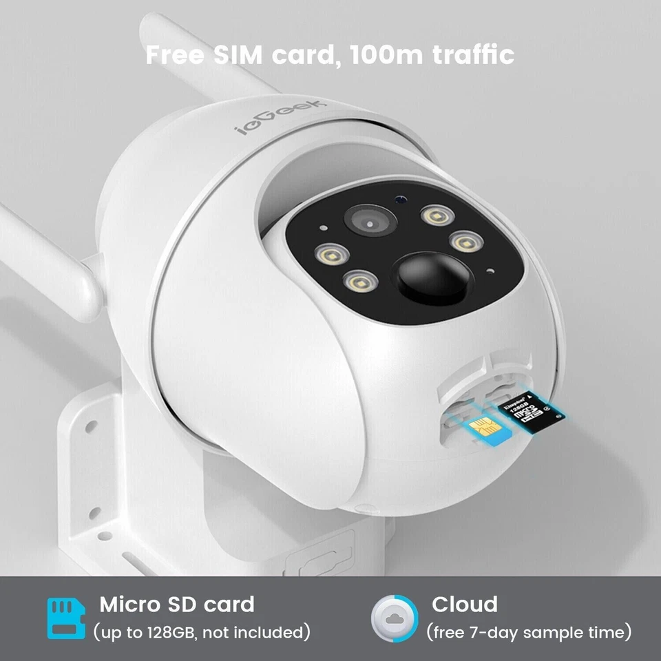 2K Outdoor Camera with Solar Panel, Wireless Camera,9600mAh Built-in Battery, 4G - Image 4 of 4