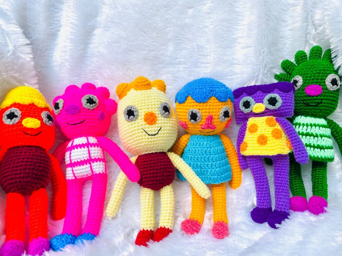 H-10 Amigurumi Ne-gi ストロベリーぬいぐるみ Crochet Noodle Blossom Cheesy Kernel Broccoli Jelly PomPom