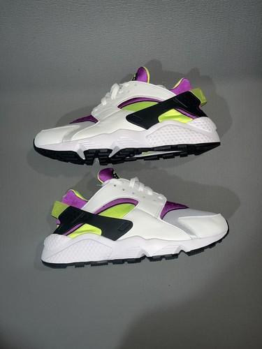 Nike Air Huarache Run Sneakers Neon Yellow Magenta DD1068-104 Size 10 Mens