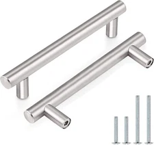 12PK Probrico Brushed Nickel Bar Cabinet Kitchen Drawer Pull Handle 3.75 Centers