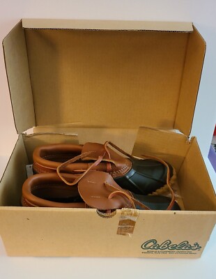 Cabela's Duck Boots Waterproof Leather Rubber Steel Shank Rain Shoe Women s 10