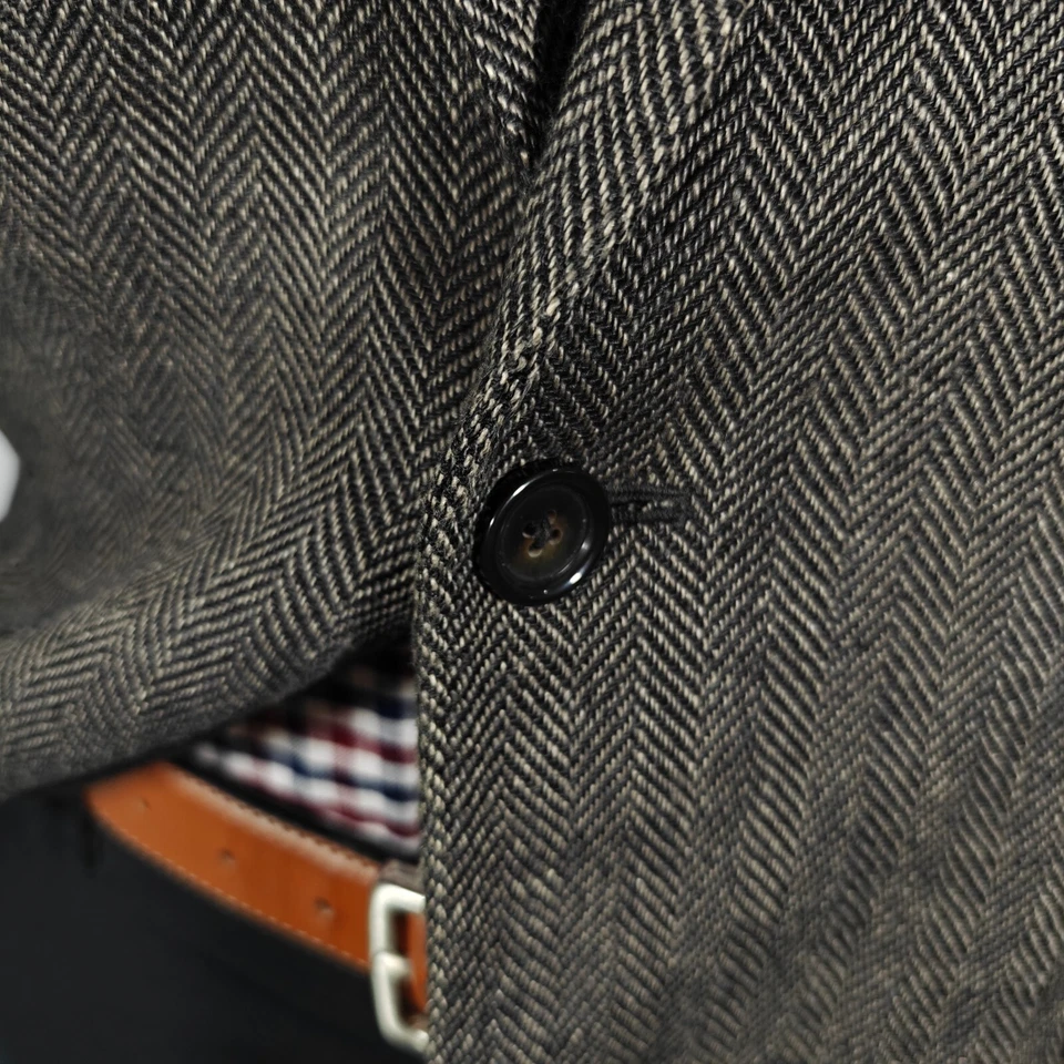 J.Crew Ludlow Men's Sport Coat Blazer Two Button Herringbone 100% Linen Size 42L - Image 3 of 4