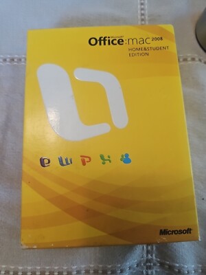 Microsoft Office Mac 2008 Home & Student Edition, Product ID Included - Good