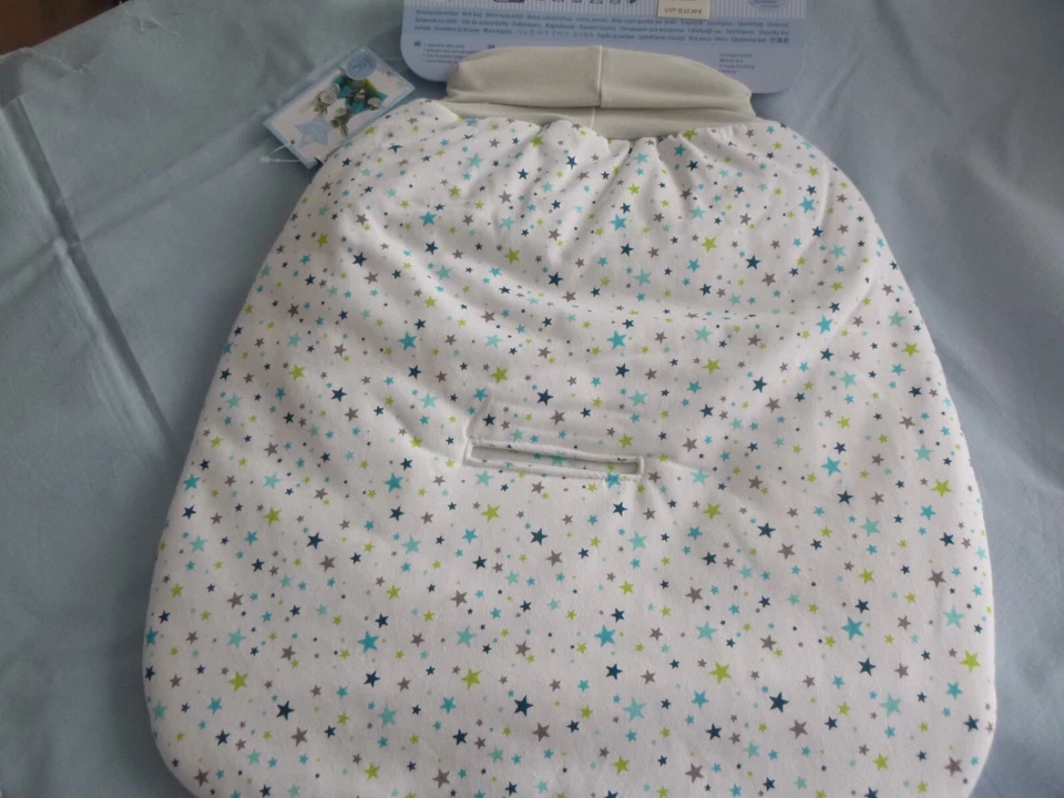 Sterntaler Jersey Strampelnest im Sternenmuster mit Esel Erik wattiert Neu - Bild 3 von 3