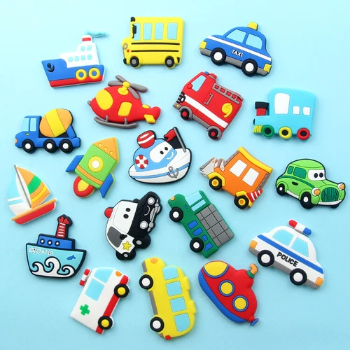 Cute Cartoon 8 Pcs Soft Kids Education Cars Fridge Magnets Whiteboard Sticker - Picture 2 of 7