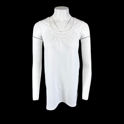 Denim & Co. Plus Essentials Jersey Tank With Curved Hem White 2X Size
