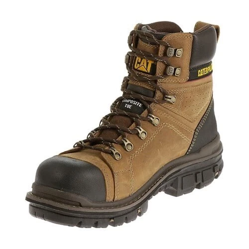 Calzado Gato Hombre Transportador 6" Impermeable Compuesto Puntera Bota de Trabajo, Beige Oscuro, 14 Foto 2 de 4