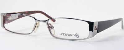 STING by DE RIGO VSJ371 0598 Silver /Bordeaux /Black /Cream EYEGLASSES 48-14-135