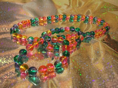 Damen Set Kette Armband Handgefertigt Glasperlen Bunt Ebay