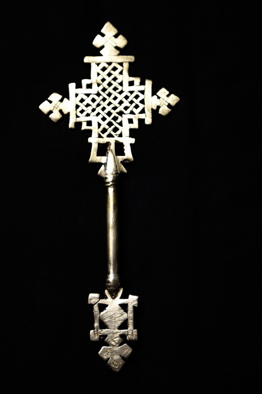 Ethiopian Orthodox Coptic Christian Golden Priests Blessing Cross, Home Decor