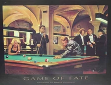 Brand New Billiard Poster Game of Fate Art Billiards - 24" x 32" - FREE SHIPPING