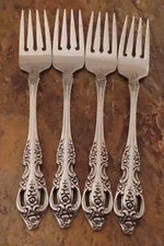 Oneida Pembrooke Renoir Set of 4 Salad Forks SSS Stainless Flatware Lot G