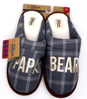 Papa Bear Men's Dluxe Slippers Size 9-10 NWT