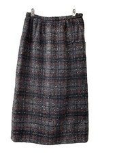 Vintage 1940s Best & Co Fifth Ave New York Tweed Pencil Skirt S6-8