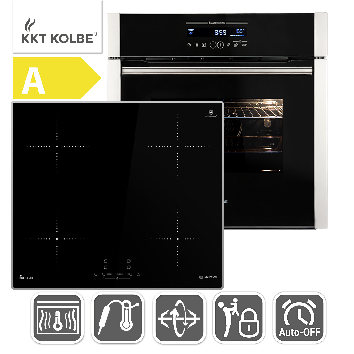 60cm Forno da incasso EB8016ED + 59cm Piano Cottura Induzione IND5900BAL