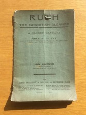 Vintage Piano Sheet Music Song Book, Ruth: The Moabitish Gleaner, J. Witty 1909