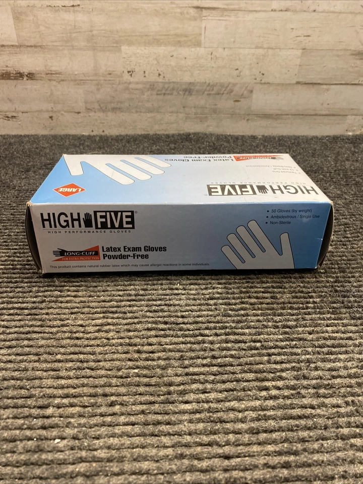Новый высоты пять латекс экзамен перчатки большой #L913 50 перчатки - Изображение 2 из 4