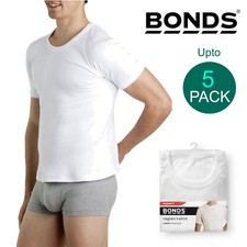 Bonds Multi Pack Crew Neck Raglan Blank Plain Basic Mens White T?shirt Tee Top