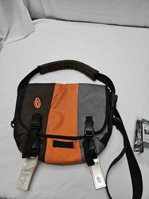 Timbuk2 Messenger Bag Brown/Orange/Gray Adjustable Strap W/ New Cross Strap