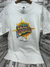 Vintage Universal Studios Islands of Adventure T-Shirt Single Stitch L White